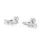 Sterling Silver Trout 18 G Screw Back Stud Earrings With Ball Backs, thumbnail 6 of 11