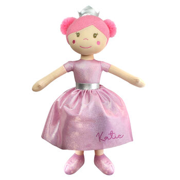 Personalised Princess Rag Doll Gift For Girls, 5 of 7