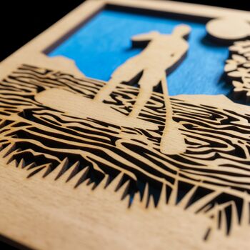 Male Paddle Boarder Wall Art, 3 of 6