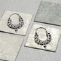 Sterling Silver Moroccan Hoops, thumbnail 2 of 4