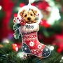 Personalised Norfolk Terrier Stocking Bauble, thumbnail 1 of 2
