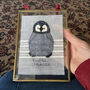 Baby's First Christmas Penguin Art In Floating Frame, thumbnail 1 of 3