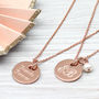 Personalised Gold Disc Charm Necklace, thumbnail 1 of 9