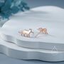 Cute Fox Stud Earrings In Sterling Silver, thumbnail 7 of 12