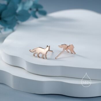 Cute Fox Stud Earrings In Sterling Silver, 7 of 12