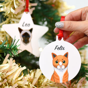 Personalised Cat Breed Christmas Tree Decoration, 2 of 8