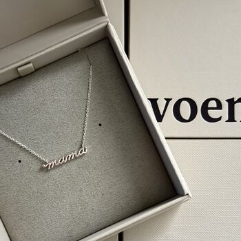 Solid Sterling Silver Mama Necklace A Timeless Gift For Mums, 4 of 4