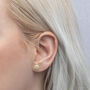 9ct Gold Circle Stud Earrings, thumbnail 2 of 7