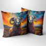 Black Faced Sheep Hand Made Poly Linen Cushions, thumbnail 1 of 9