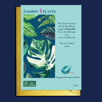 Snake Plant Vibrant Houseplant Blank Card, 2 of 2