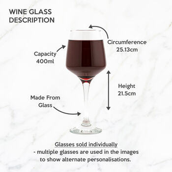 Personalised Engraved Wine Glass Gift For Wife Girlfriend, 5 of 6