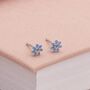 5mm Sterling Silver Blue Forget Me Not Stud Earrings, thumbnail 1 of 8