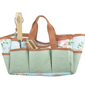 Personalised Garden Tool Bag With Rose Print, 3 of 5