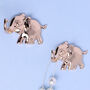 G Decor Set Of Two Solid Brass Elephant Wall Coat Hooks, thumbnail 1 of 5