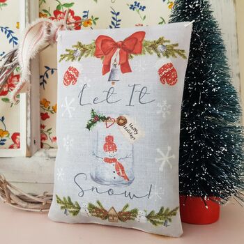 Christmas Illustration Scented Fabric Gift Pillow, 5 of 10