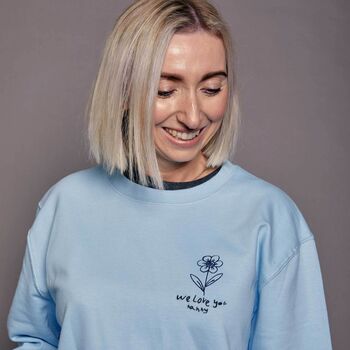 Personalised Handwriting Message Breast Pocket Sweatshirt, 3 of 4