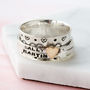 Personalised Love Hearts Sterling Silver Spinner Ring, thumbnail 2 of 5