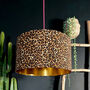 Leopard Print Lampshades With Gold Lining, thumbnail 1 of 10