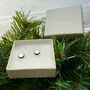 Sterling Silver Round Geometric Earring Studs, thumbnail 8 of 8
