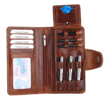 Leather Darts Wallet, 3 of 5
