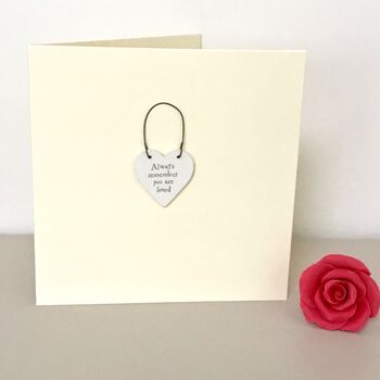 You Are Loved Handmade Heart Card By Chapel Cards | notonthehighstreet.com