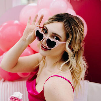 Pink Hen Party Heart Sunglasses, 3 of 6