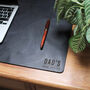Vintage Leather Personalised Home Office Desk Mat, thumbnail 5 of 12