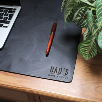 Vintage Leather Personalised Home Office Desk Mat, 5 of 12
