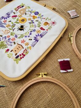 Bees And Blossoms Embroidery Pdf Pattern, 2 of 11