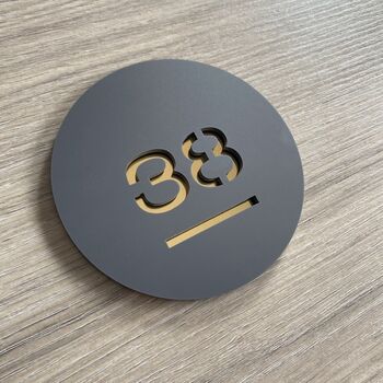 Stylish Laser Cut Round House Number, 2 of 11