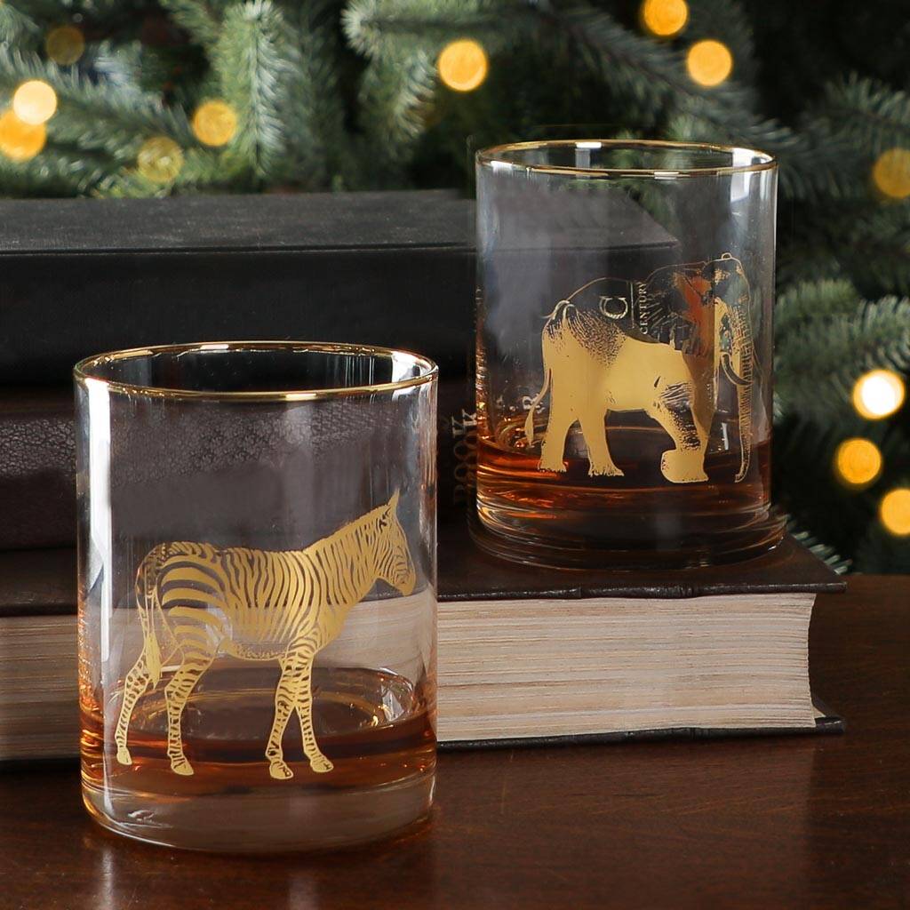 set of two gents whisky tumblers gift set by dibor