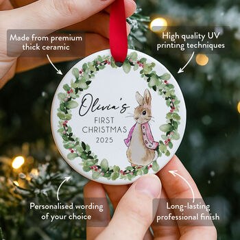 Baby's First Christmas Ornament Ceramic Keepsake, 3 of 7