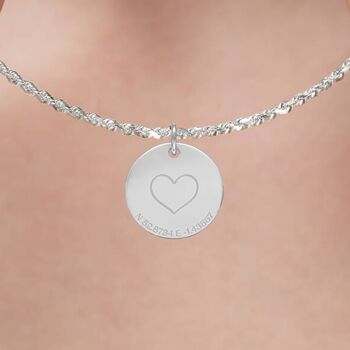 Personalised Coordinates Necklace In Sterling Silver, 2 of 12