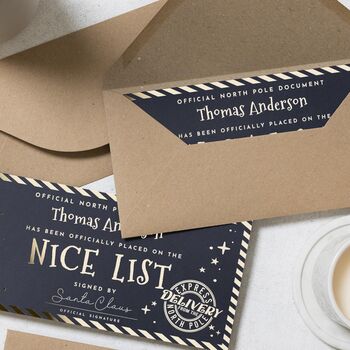 Personalised Santa Nice List Certificate For Children, 7 of 9