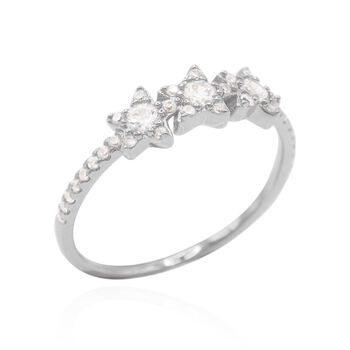 Rosalie Three Star Crystal Ring, 6 of 7