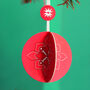 Christmas Red Paper Bauble Kit Set Of Six, thumbnail 1 of 4