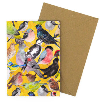Aves British Garden Birds Greetings Card, 4 of 5
