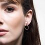 Sterling Silver Double Hoop Illusion Earrings, thumbnail 1 of 6