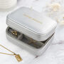 Personalised Bold Message Metallic Grey Jewellery Case, thumbnail 6 of 7