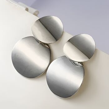 Silver Gilded Circlet Elegance Earrings, 3 of 4