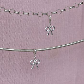 Sterling Silver Bow Charm, 4 of 8
