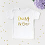 Personalised Baby Girl First Birthday T Shirt, thumbnail 1 of 3