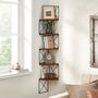 Five Tier Brown Wall Mounted Floating Corner Shelf, thumbnail 1 of 8