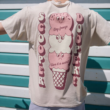 Scooper Dooper Men's Ice Cream Graphic T Shirt, 3 of 4