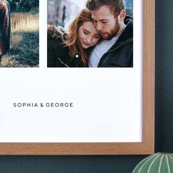 Personalised Four Photos Couples Print, 4 of 7