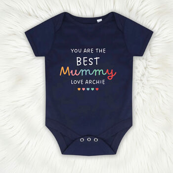 Bright You Are The Best Mummy Personalised Baby Vest, 3 of 5