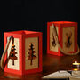 Scandi Red Wooden Candle Lanterns, thumbnail 8 of 10