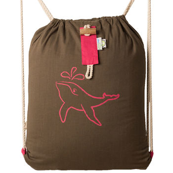 Humpback Whale Roll Up Drawstring Rucksack, 7 of 7