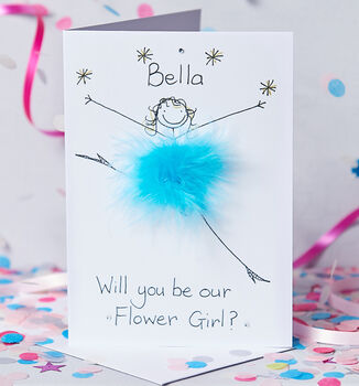 Personalised 3D Will You Be My Flower Girl Card, 3 of 3