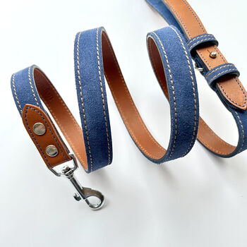 Blue Leather Dog Lead, 2 of 6